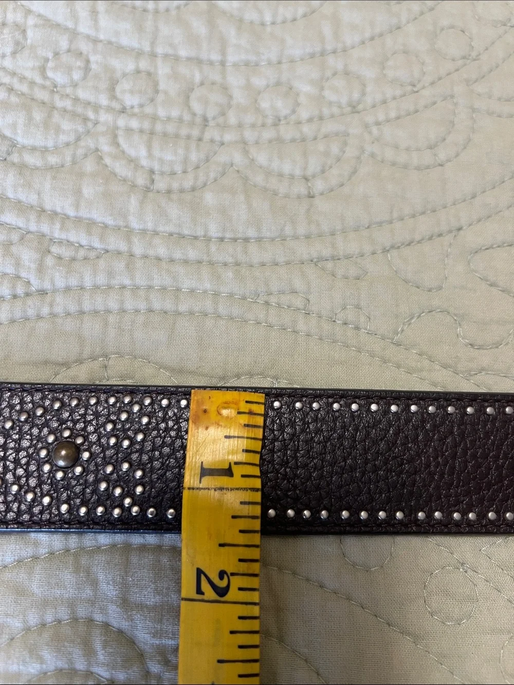 Brighton Dark Brown Leather Belt with Decorative Silver Buckle